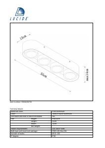 Manual Lucide 33160/20/30 Radus Candeeiro