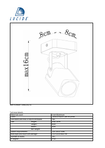 Manual Lucide 33961/05/31 Roax Candeeiro