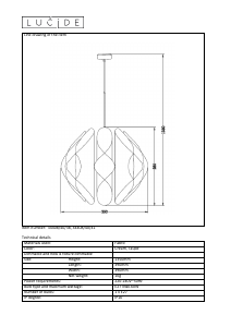 Kasutusjuhend Lucide 34408/40/41 Tanti Lamp