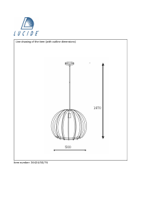Manual Lucide 34424/50/76 Bounde Lampă