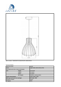 Manual Lucide 34425/35/31 Bounde Candeeiro