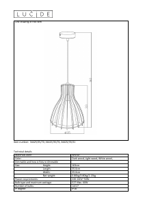 Brugsanvisning Lucide 34425/35/76 Bounde Lampe