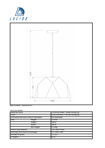 Mode d’emploi Lucide 34426/38/41 Solo Lampe