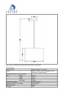 Bedienungsanleitung Lucide 34435/30/31 K3 Leuchte