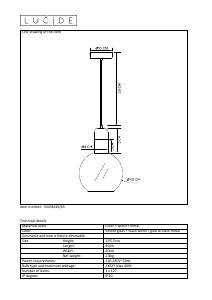 Manual Lucide 34438/40/65 Julius Lampă