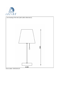 Руководство Lucide 34523/81/41 Yoko Светильник