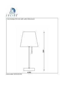 Kasutusjuhend Lucide 34523/81/99 Yoko Lamp