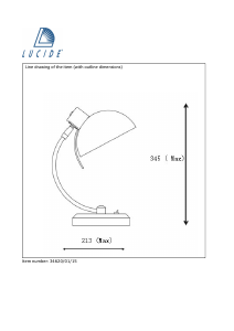 Mode d’emploi Lucide 34620/01/15 Campo Lampe