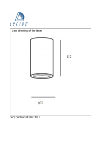 Instrukcja Lucide 35100/11/31 Gipsy Lampa