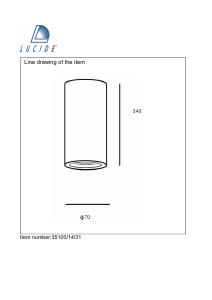 Manual de uso Lucide 35100/14/31 Gipsy Lámpara