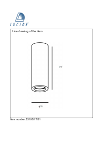 Instrukcja Lucide 35100/17/31 Gipsy Lampa