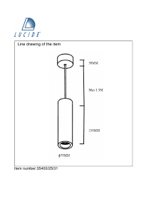 Hướng dẫn sử dụng Lucide 35400/25/31 Gipsy Đèn