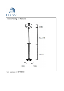 Hướng dẫn sử dụng Lucide 35401/25/31 Gipsy Đèn