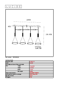 Instrukcja Lucide 35410/04/30 Gipsy Lampa