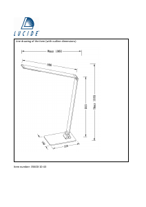 Mode d’emploi Lucide 35600/10/43 Flatt Lampe