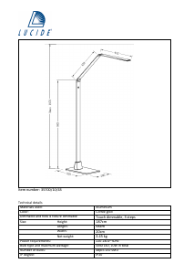 Посібник Lucide 35700/10/43 Flatt Лампа