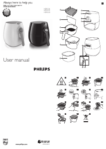 Manual Philips HD9226 Viva Collection Airfryer Deep Fryer