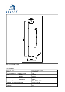 Manual Lucide 36215/10/67 Granel Candeeiro