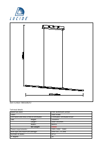 Руководство Lucide 36414/40/12 Extensi Светильник