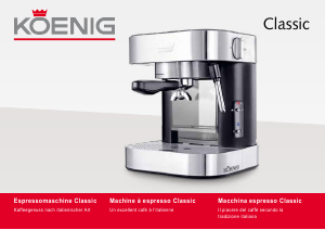 Manuale Koenig B03106 Classic Macchina per espresso