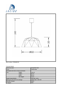 説明書 Lucide 37404/60/30 Geometry ランプ