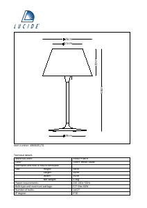 Manual de uso Lucide 40606/81/31 Ines Lámpara