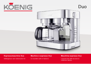 Manuale Koenig B03110 Duo Macchina per espresso