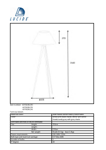 Руководство Lucide 42702/81/41 Jolli Светильник