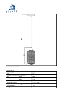 Kasutusjuhend Lucide 43404/15/30 Mesh Lamp