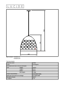 Посібник Lucide 43408/40/31 Galla Лампа