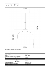 Manual Lucide 43409/36/36 Graham Lampă