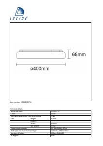 Manual Lucide 45101/35/36 Rondell Lampă