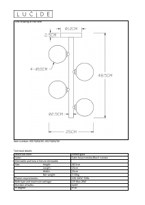 Mode d’emploi Lucide 45174/04/30 Tycho Lampe