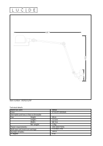 Manual Lucide 45252/11/97 Honore Candeeiro