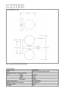 Bruksanvisning Lucide 45274/02/02 Tycho Lampe