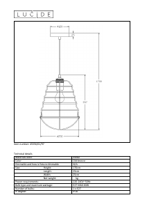 Mode d’emploi Lucide 45356/01/97 Zych Lampe