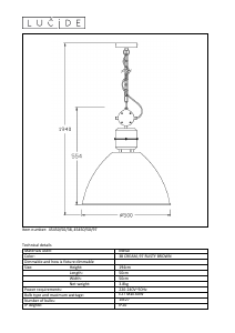 Руководство Lucide 45450/50/97 Garris Светильник