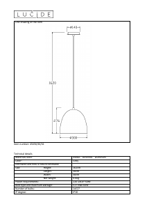 Bruksanvisning Lucide 45456/30/41 Solo Lampa