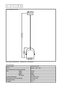 Brugsanvisning Lucide 45457/01/31 Molio Lampe