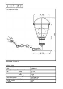 Hướng dẫn sử dụng Lucide 45556/01/97 Zych Đèn