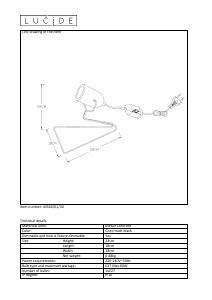 Manual Lucide 45560/01/30 Semih Candeeiro