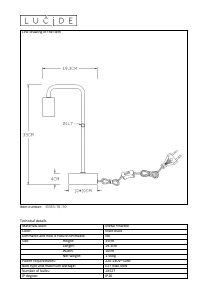 Brugsanvisning Lucide 45565/01/30 Lorin Lampe