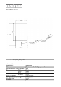 説明書 Lucide 45566/01/62 Steffie ランプ