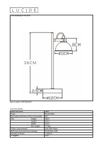 Brugsanvisning Lucide 45573/01/97 Damian Lampe