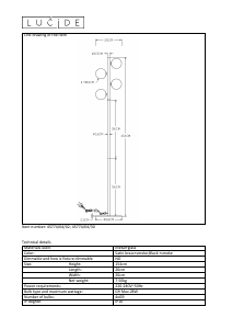 Manual de uso Lucide 45774/04/02 Tycho Lámpara