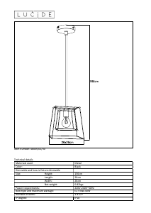 Manual Lucide 46405/01/30 Edgar Lampă