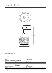 Manual Lucide 46904/01/31 Tahar Candeeiro