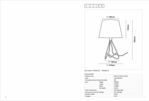 Kullanım kılavuzu Lucide 47500/81/17 Gitta Lamba