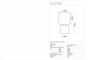 Посібник Lucide 47502/81/36 Greasby Лампа