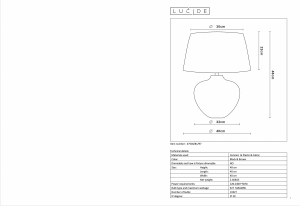 Руководство Lucide 47504/81/97 Ramses Светильник